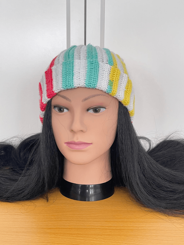 Bonnet rayé Tutti Frutti unisexe - taille unique