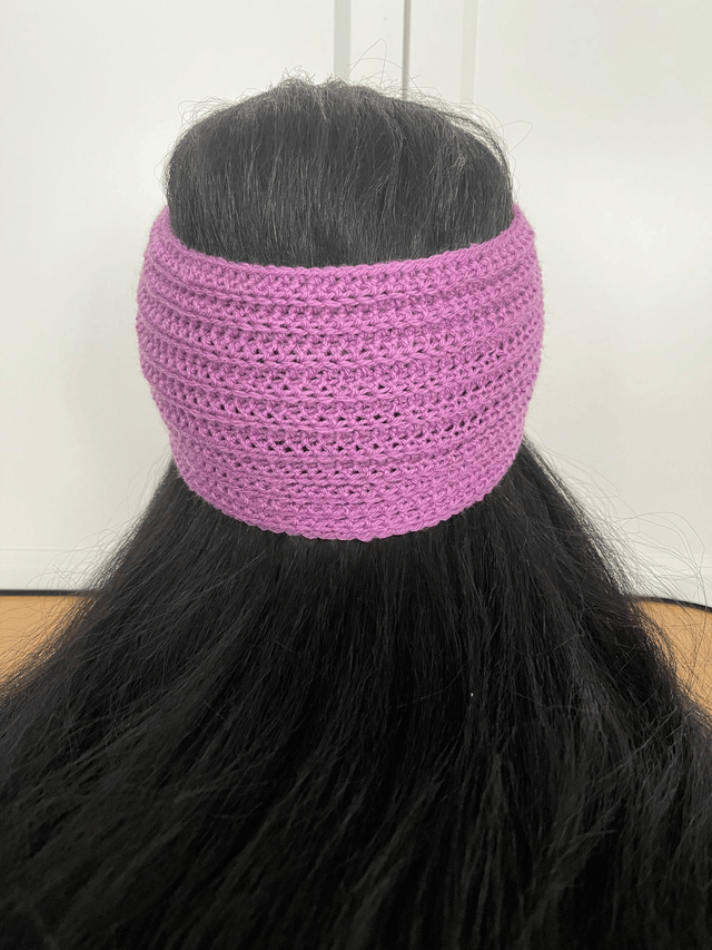 Bandeau torsadé mauve - Jocelyne - taille unique