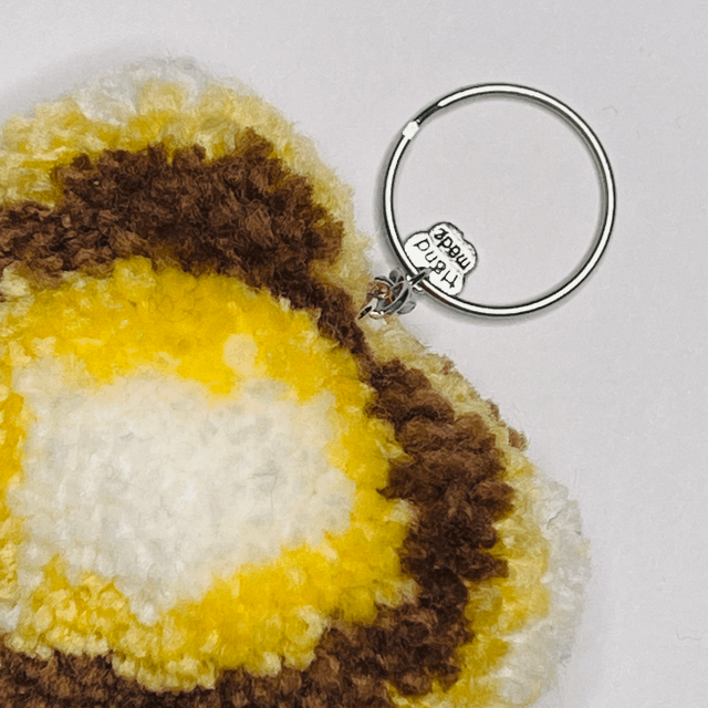 Banana Split - Porte-clé pompon coeur - XL