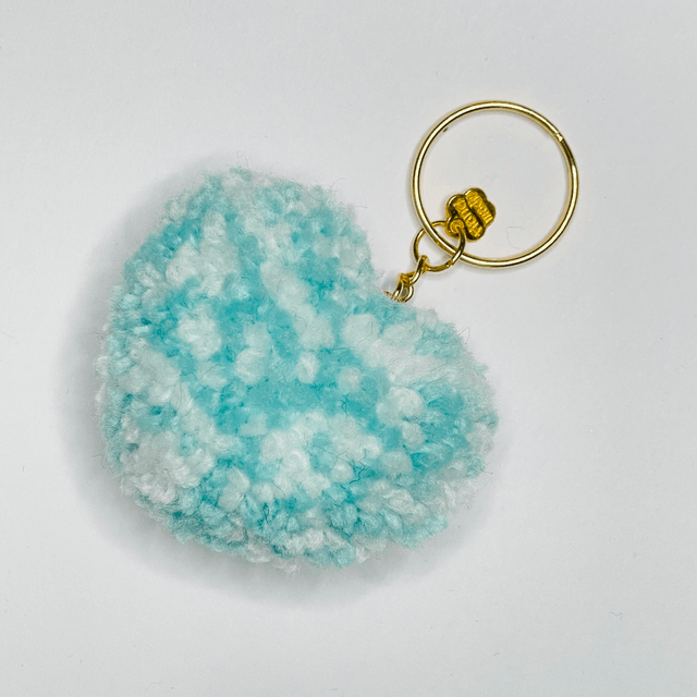 Majesté Givrée - Porte-clé pompon coeur - M