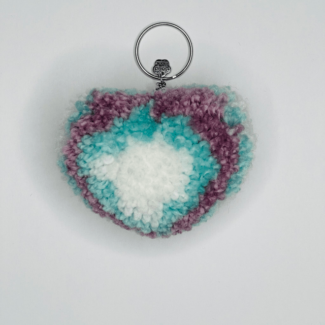 Sweet Unicorn - Porte-clé pompon coeur - XL 