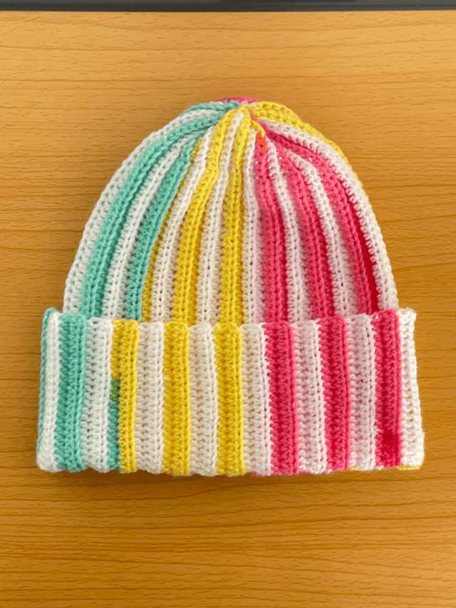 Bonnet rayé Tutti Frutti unisexe - taille unique