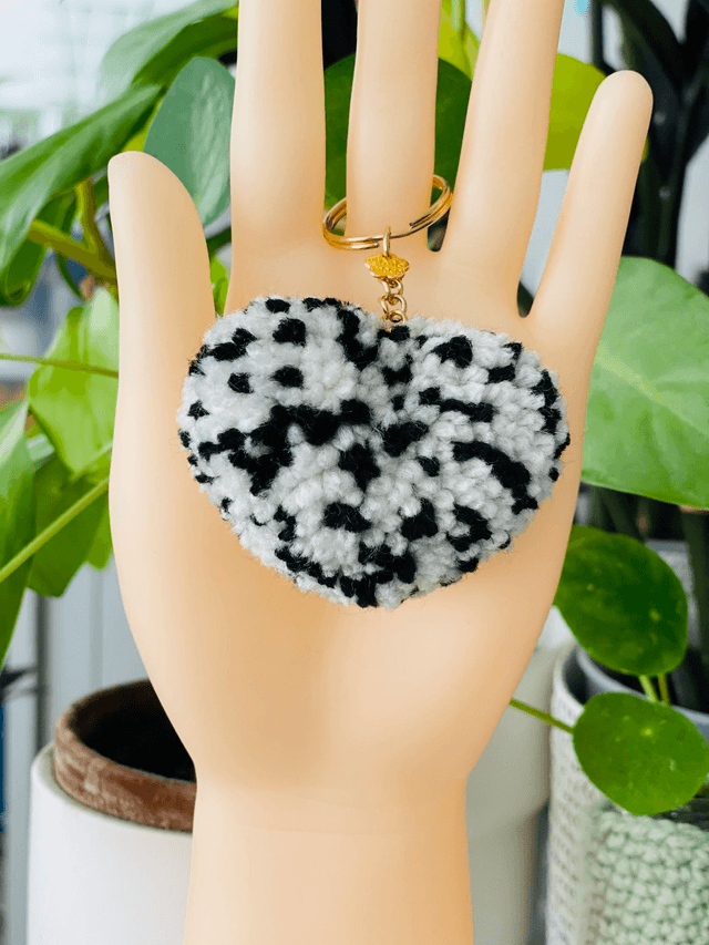 Dalmassie - Porte-clé pompon coeur - L
